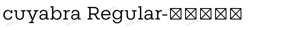 cuyabra Regular字体转换